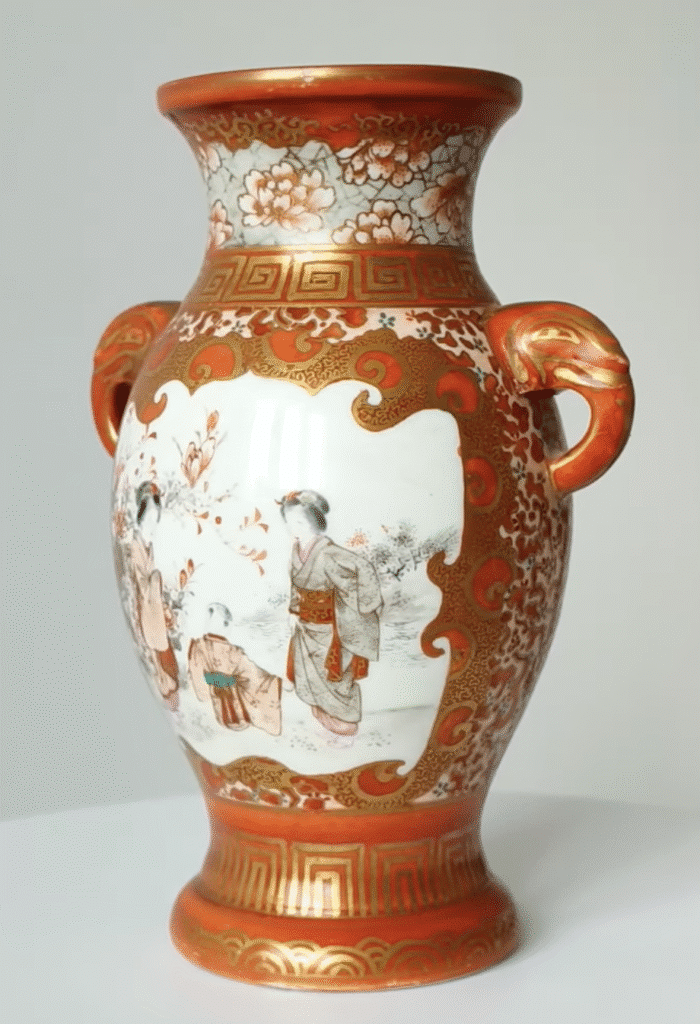 Vase japonais Kutani